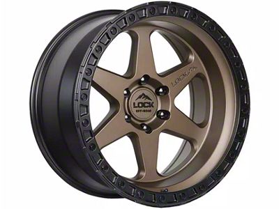 Lock Off-Road Olympus Matte Desert Bronze with Matte Black Ring 6-Lug Wheel; 17x9; -12mm Offset (24-25 Tacoma)