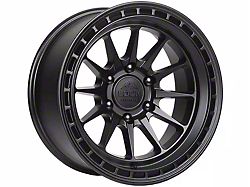 Lock Off-Road Baja Matte Black with Matte Black Ring 6-Lug Wheel; 17x9; 0mm Offset (25-26 4Runner)
