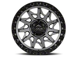 Lock Off-Road Lunatic Matte Grey with Matte Black Ring 6-Lug Wheel; 18x9; 1mm Offset (25-26 4Runner)