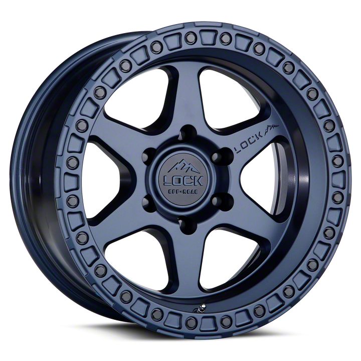 Blue 4wd Rims Lock Off-Road Toyota 4-Runner Olympus Matte Blue 6-Lug Wheel; 17x9 ...