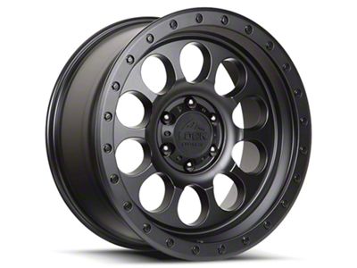 Lock Off-Road 50Cal Matte Black with Matte Black Ring 6-Lug Wheel; 17x9; 0mm Offset (22-25 Bronco Raptor)