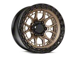 Lock Off-Road Commando Matte Bronze with Matte Black Ring 6-Lug Wheel; 17x9; 0mm Offset (21-25 Bronco, Excluding Raptor)