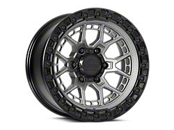 Lock Off-Road Commando Matte Grey with Matte Black Ring 6-Lug Wheel; 17x9; 0mm Offset (22-25 Bronco Raptor)