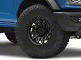 Lock Off-Road Lunatic Matte Black with Matte Black Ring 6-Lug Wheel; 17x9; -12mm Offset (21-26 Bronco, Excluding Raptor)