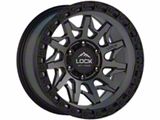 Lock Off-Road Lunatic Matte Grey with Matte Black Ring 6-Lug Wheel; 20x10; -18mm Offset (22-26 Bronco Raptor)