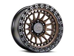 Lock Off-Road Mojave Matte Bronze with Matte Black Ring 6-Lug Wheel; 17x8.5; 25mm Offset (22-25 Bronco Raptor)