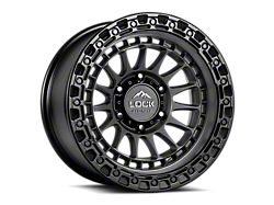 Lock Off-Road Mojave Matte Grey with Matte Black Ring 6-Lug Wheel; 17x8.5; 25mm Offset (21-25 Bronco, Excluding Raptor)