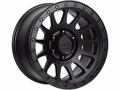 Lock Off-Road Yosemite Matte Black with Matte Black Ring 6-Lug Wheel; 20x10; -18mm Offset (21-25 Bronco, Excluding Raptor)