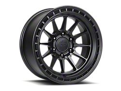 Lock Off-Road Baja Matte Black with Matte Black Ring Wheel; 17x8; 40mm Offset (84-01 Jeep Cherokee XJ)