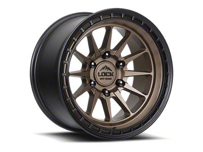 Lock Off-Road Baja Matte Desert Bronze with Matte Black Ring Wheel; 17x8; 40mm Offset (84-01 Jeep Cherokee XJ)