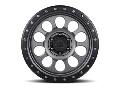 Lock Off-Road 50Cal Matte Grey with Matte Black Ring Wheel; 20x9; 0mm Offset (20-25 Jeep Gladiator JT)