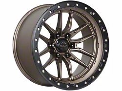Lock Off-Road Krawler Matte Bronze with Matte Black Ring Wheel; 17x9; -12mm Offset (20-26 Jeep Gladiator JT)