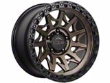 Lock Off-Road Lunatic Matte Bronze with Matte Black Ring Wheel; 17x9; -12mm Offset (20-25 Jeep Gladiator JT)