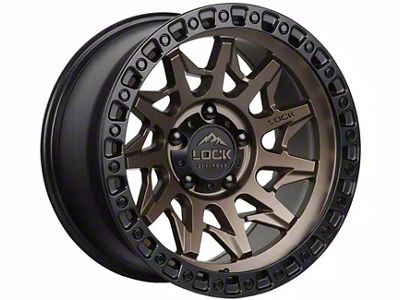 Lock Off-Road Lunatic Matte Bronze with Matte Black Ring Wheel; 17x9; 1mm Offset (20-25 Jeep Gladiator JT)