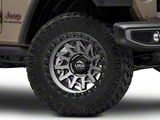 Lock Off-Road Lunatic Matte Grey with Matte Black Ring Wheel; 20x10; -18mm Offset (20-25 Jeep Gladiator JT)