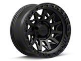 Lock Off-Road Lunatic Matte Black with Matte Black Ring Wheel; 17x9; -12mm Offset (99-04 Jeep Grand Cherokee WJ)