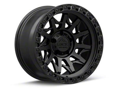 Lock Off-Road Lunatic Matte Black with Matte Black Ring Wheel; 18x9; -12mm Offset (22-25 Jeep Grand Cherokee WL)
