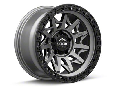 Lock Off-Road Lunatic Matte Grey with Matte Black Ring Wheel; 18x9; 1mm Offset (22-25 Jeep Grand Cherokee WL)