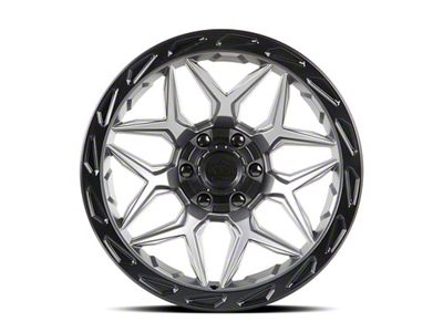 Lock Off-Road Matrix Matte Grey with Matte Black Ring Wheel; 22x10; -18mm Offset (22-25 Jeep Grand Cherokee WL)