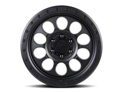 Lock Off-Road 50Cal Matte Black with Matte Black Ring Wheel; 20x9; 0mm Offset (18-25 Jeep Wrangler JL)