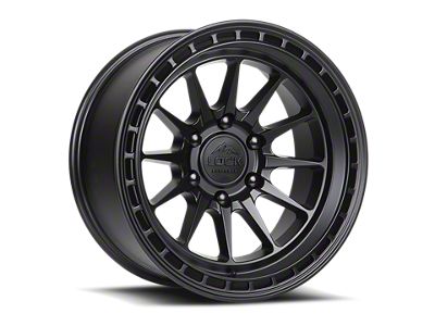 Lock Off-Road Baja Matte Black with Matte Black Ring Wheel; 17x8; 40mm Offset (87-95 Jeep Wrangler YJ)