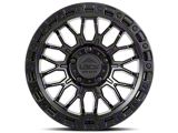 Lock Off-Road Combat Matte Black with Matte Black Ring Wheel; 17x9; -12mm Offset (18-25 Jeep Wrangler JL)