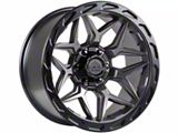 Lock Off-Road Matrix Matte Grey with Matte Black Ring Wheel; 17x9; -12mm Offset (07-18 Jeep Wrangler JK)
