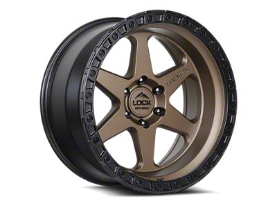 Lock Off-Road Olympus Matte Desert Bronze with Matte Black Ring Wheel; 18x9; 12mm Offset (07-18 Jeep Wrangler JK)
