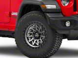 Lock Off-Road Lunatic Matte Grey with Matte Black Ring Wheel; 17x9; -12mm Offset (18-26 Jeep Wrangler JL)
