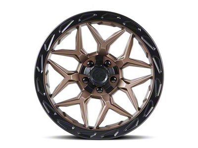 Lock Off-Road Matrix Matte Bronze with Matte Black Ring Wheel; 22x10; -18mm Offset (18-25 Jeep Wrangler JL)