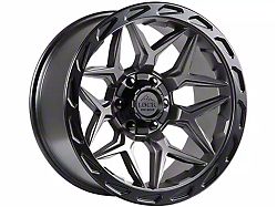 Lock Off-Road Matrix Matte Grey with Matte Black Ring Wheel; 17x9; 0mm Offset (18-26 Jeep Wrangler JL)