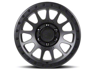 Lock Off-Road Yosemite Matte Black with Matte Black Ring Wheel; 20x10; -18mm Offset (18-25 Jeep Wrangler JL)