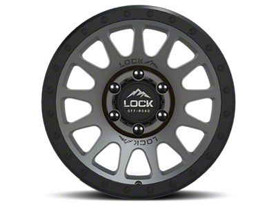 Lock Off-Road Yosemite Matte Grey with Matte Black Ring Wheel; 20x10; -18mm Offset (18-25 Jeep Wrangler JL)
