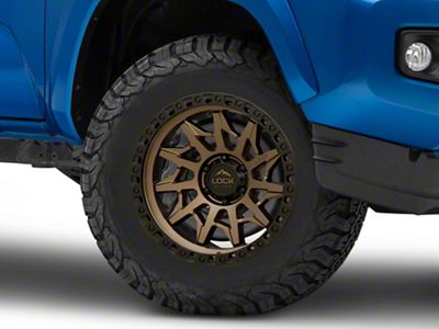 Lock Off-Road Lunatic Matte Bronze with Matte Black Ring 6-Lug Wheel; 17x9; 1mm Offset (16-23 Tacoma)