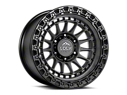 Lock Off-Road Mojave Matte Grey with Matte Black Ring 6-Lug Wheel; 17x8.5; 25mm Offset (24-26 Tacoma)