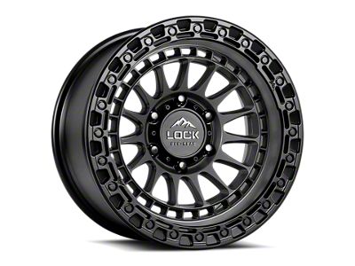Lock Off-Road Mojave Matte Grey with Matte Black Ring 6-Lug Wheel; 17x8.5; 25mm Offset (24-26 Tacoma)