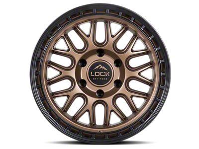 Lock Off-Road Onyx Matte Bronze with Matte Black Ring 6-Lug Wheel; 17x9; -12mm Offset (16-23 Tacoma)