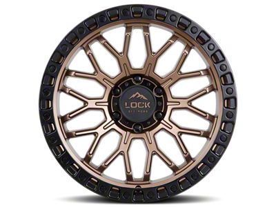Lock Off-Road Combat Matte Bronze with Matte Black Ring 6-Lug Wheel; 20x9; 0mm Offset (17-24 Titan)