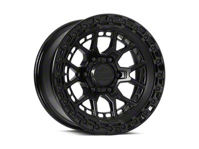 Lock Off-Road Commando Matte Black with Gloss Black Ring 6-Lug Wheel; 20x10; 18mm Offset (17-24 Titan)