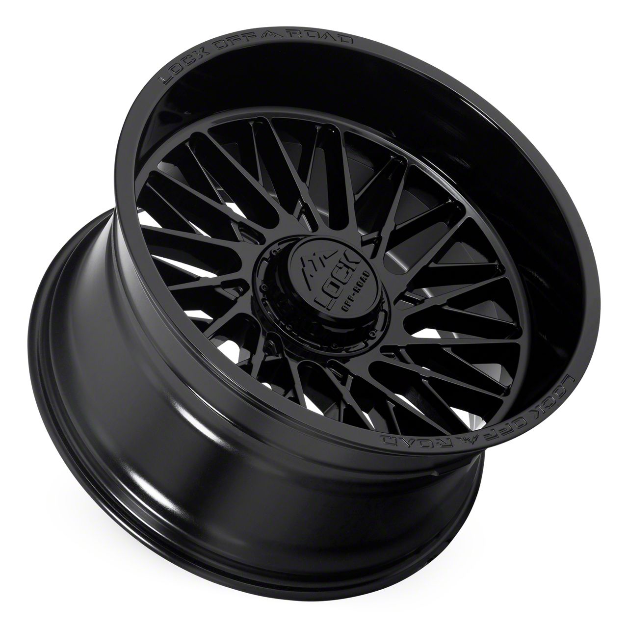 Lock Off-Road Titan XD Bandit Gloss Black 6-Lug Wheel; 22x12