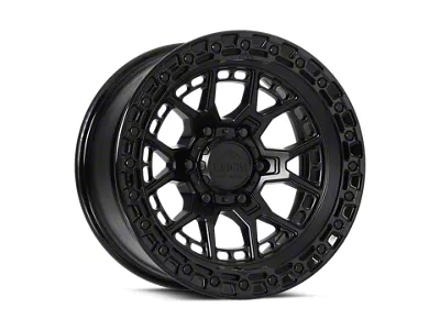 Lock Off-Road Commando Matte Black with Gloss Black Ring 6-Lug Wheel; 20x10; 18mm Offset (16-24 Titan XD)