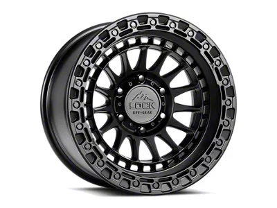 Lock Off-Road Mojave Matte Black with Matte Black Ring 6-Lug Wheel; 20x9; 0mm Offset (16-24 Titan XD)
