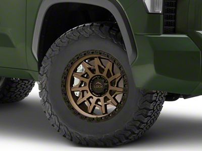 Lock Off-Road Lunatic Matte Bronze with Matte Black Ring 6-Lug Wheel; 17x9; 1mm Offset (22-25 Tundra)