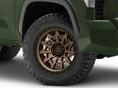 Lock Off-Road Lunatic Matte Bronze with Matte Black Ring 6-Lug Wheel; 20x9; 0mm Offset (22-25 Tundra)