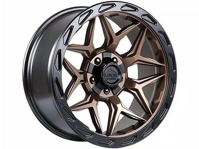 Lock Off-Road Matrix Matte Bronze with Matte Black Ring 6-Lug Wheel; 20x10; -18mm Offset (22-25 Tundra)