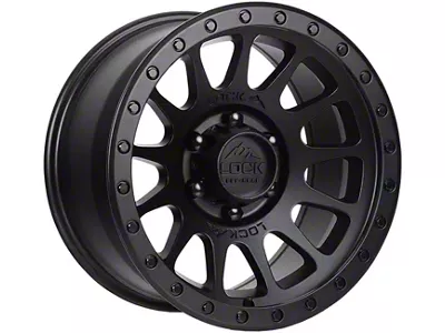 Lock Off-Road Yosemite Matte Black with Matte Black Ring 6-Lug Wheel; 17x9; 0mm Offset (22-25 Tundra)