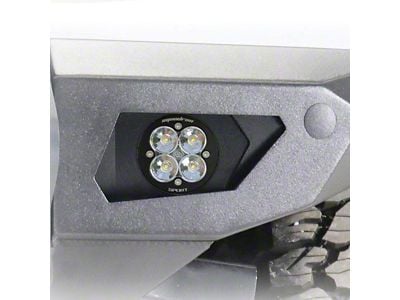 LoD Offroad Black Ops Front Bumper Baja Squadron Round Light Bezels; Black Texture (21-25 Bronco)