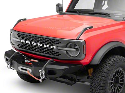 LoD Offroad Black Ops Shorty Winch Front Bumper; Black Texture (21-25 Bronco, Excluding Raptor)