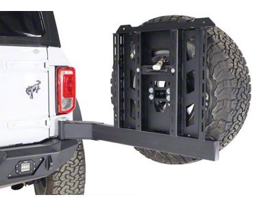 LoD Offroad Destroyer Tire Carrier for Destroyer Rear Bumpers Only; Black Texture (21-25 Bronco)