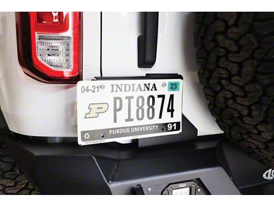 LoD Offroad Rear License Plate Door Mount; Black Texture (21-25 Bronco)